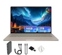 ASUS Zenbook A14 14" FHD+ OLED Laptop, Snapdragon X Plus X1P-42-100, Adreno Graphics, 16GB LPDDR5X, 2TB Storage (1TB SSD&1TB Docking Station), Backlit KB, Copilot+ PC, Win 11, Zabriskie Beige