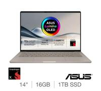 Asus Zenbook A14 Copilot+ Pc 14 Inch Oled Laptop, Snapdragon X, 16Gb Ram, 1Tb Ssd, Windows 11, Ai Pc, Wi-Fi 6E, Beige