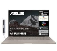 ASUS Zenbook A14 Copilot+ PC AI Business Laptop UX3407(14.0" WUXGA OLED, Qualcomm Snapdragon X Plus (Up to 45 Tops, 8-core), 16GB LPDDR5X, 512GB SSD, WiFi 6E, Win 11 Home) w/DKZ USB Port Expander