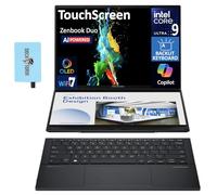 ASUS Zenbook Duo 14" WUXGA OLED Touchscreen 2-in-1 Laptop (Intel Ultra 9-285H, 32GB LPDDR5X, 4TB PCIe SSD, Backlit KB, 2 Thunderbolt 4, Win 11 Home) with Expander