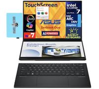 ASUS Zenbook Duo AI Powered 2-in-1 Laptop 14.0" Touchscreen OLED 2.8K Display (Intel Ultra 7-255H, 32GB LPDDR5X, 2TB PCIe SSD, Backlit KB, Win 11 Home) w/MS 365 Personal, DKZ USB Port Expander