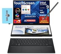 ASUS Zenbook Duo AI Powered 2-in-1 Laptop 14.0" Touchscreen OLED 2.8K Display (Intel Ultra 9-285H, 32GB LPDDR5X, 2TB PCIe SSD, Active Pen, Win 11 Pro) w/MS 365 Personal, DKZ USB Port Expander