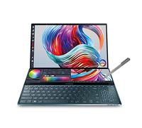 ASUS ZenBook Pro Duo UX581 Laptop, 15.6” 4K UHD NanoEdge Touch Display, Intel Core i7-10750H, 16GB RAM, 1TB PCIe SSD, GeForce RTX 2060, ScreenPad Plus, Windows 10 Pro, Celestial Blue, UX581LV-XS74T