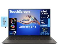 ASUS Zenbook S 14 AI PC Laptop 14.0" Touchscreen OLED 2.8K Display (Intel Ultra 7-258V, 32GB LPDDR5X, 1TB SSD, Intel Arc, Backlit KB, 2 Thunderbolt 4, WiFi 7, Win 11 Home) w/DKZ USB Port Expander