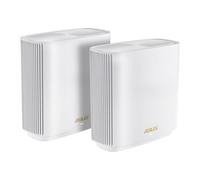ASUS ZenWiFi AX XT9 (2 Pack) AiMesh AX7800 WiFi 6, White, 6x Antennas, Tri-Band,