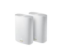 ASUS ZenWiFi XP4 AX1800 (2 Pack) Whole-Home Dual-band Mesh WiFi 6 System free network security, parental controls, MU-MIMO support, Traditional QoS, Coverage up to 410 Sq. Meter/4400 Sq. ft.