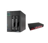Asustor Lockerstor 2 Gen 2 AS6702T 2 Bay NAS & ASW205T 5 Port 2.5G Network Switch