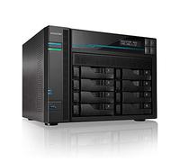 Asustor Lockerstor 8 AS6508T 8 Bay NAS Enclosure - Network Attached Storage, Quad Core 2.1GHz CPU, 8GB RAM DDR4, M.2 NVMe SSD Caching (Diskless)