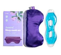 ASUTRA Silk Eye Pillow, Purple Box Set | Filled w/Lavender & Flax Seeds | Weighted | Meditation & Light Blocking Blindfold