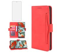 Asuwish Compatible with Google Pixel 9 Pro XL Wallet Case and Tempered Glass Screen Protector Card Holder Stand Leather Flip Cell Accessories Phone Cover for Pixel9 9Pro 9ProXL Nine Women Men Red