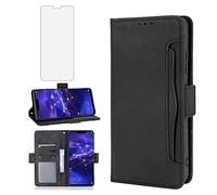Asuwish Compatible with Huawei Mate 20 Lite Wallet Case and Tempered Glass Screen Protector Card Holder Credit ID Slot Flip Phone Cover for Hawaii Mate20Lite Mate20 20Lite SNE-LX3 Women Men Black