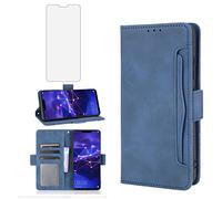 Asuwish Compatible with Huawei Mate 20 Lite Wallet Case and Tempered Glass Screen Protector Card Holder Credit ID Slot Flip Phone Cover for Hawaii Mate20Lite Mate20 20Lite SNE-LX3 Women Men Blue