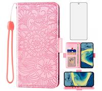 Asuwish Compatible with Nokia XR20 5G Wallet Case and Tempered Glass Screen Protector Card Holder Stand Cell Accessories Leather Flip Shockproof Phone Cover for NokiaXR20 Women Men Rose Gold