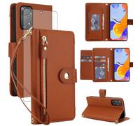 Asuwish Mobile Phone Case for Samsung Galaxy A06 5G Case with Screen Protector RFID Card Slot Foldable Leather Flowers Wallet Stand A 06 4G AO6 64GB SM-A065F A065F/DS Mobile Phone Cases Protective