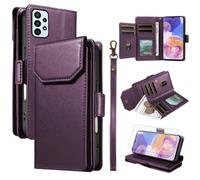 Asuwish Mobile Phone Case for Samsung Galaxy A23 5G Case with Film, Screen Protector and Card Slot, Foldable Leather Wallet Stand Cover A 23 4G 23A G5 A235G SM-A236B Cases Protective Phone Case Dark