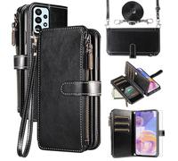 Asuwish Mobile Phone Case for Samsung Galaxy A23 5G Case with Strap Film Screen Protector Card Slot Foldable Leather Wallet Stand A 23 4G 23A G5 A235G SM-A236B Mobile Phone Cases Protective Phone Case