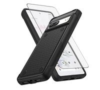 Asuwish Phone Case for Google Pixel 7A 5G 2023 with Tempered Glass Screen Protector Cover and Cell Accessories Protective Dual Layer Rugged Hybrid Slim Mobile Rubber Pixel7A A7 Women Men Black