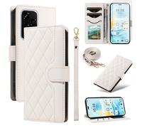 Asuwish Phone Case for Huawei Honor 200 Lite 5G Wallet Cover with Screen Protector and Wrist Strap Lanyard Card Holder Slot Stand Flip Purse Cell Accessories Honor200 200Lite G5 Women Men White