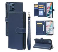 Asuwish Phone Case for OPPO Find X3/X3 Pro 5G Wallet Cover and Tempered Glass Screen Protector Leather Card Holder Slot Stand Rugged Mobile Cell Accessories FindX3 3X X3Pro CPH2173 Women Men Blue
