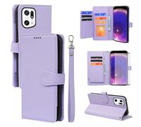 Asuwish Phone Case for OPPO Find X5 Pro Wallet Cover and Tempered Glass Screen Protector Leather Card Holder Slot Stand Rugged Mobile Flip Credit Soft Cell Accessories iFindX5Pro 5G Women Men Purple