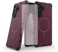 Asuwish Phone Case for Samsung Galaxy A56 5G Magnetic Cover with Tempered Glass Screen Protector and Hybrid Protective Mobile Soft TPU Thin Shockproof Cell Accessories A 56 56A LTE Women Men Purple