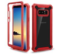 Asuwish Phone Case for Samsung Galaxy Note 8 Cover Rugged Shockproof Hard Drop Proof Full Body Protective Heavy Duty Hybrid Mobile Dual Layer Cell Accessories Note8 Not S8 Gaxaly Women Men Red