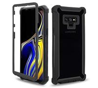 Asuwish Phone Case for Samsung Galaxy Note 9 Cover Rugged Shockproof Hard Drop Proof Full Body Protective Heavy Duty Hybrid Mobile Dual Layer Bumper Slim Cell Accessories Note9 Not S9 Women Men Black