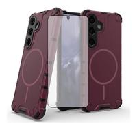 Asuwish Phone Case for Samsung Galaxy S24 Plus S24+ 5G Magnetic Cover with Tempered Glass Screen Protector and Hybrid Protective Mobile Soft Cell Accessories S24plus 24S + S 24 24+ Women Men Purple