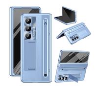 Asuwish Phone Case for Samsung Galaxy Z Fold 7 with S Pen Holder and Built-in Screen Protector Cover Stand Kickstand Hinge Protection Leather Rugged Cell ZFold Z7 G Fold7 7Z ZFold7 5G Women Men Blue