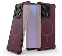 Asuwish Phone Case for Xiaomi Redmi Note 13 5G Magnetic Cover with Tempered Glass Screen Protector and Hybrid Protective Mobile Soft TPU Thin Shockproof Cell Accessories Note13 135G Women Men Purple