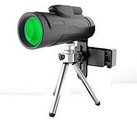 ASVIL 12x50 HD High Power Monocular Compact with Smartphone Adapter and Tripod BAK4 Prism FMC Lens Life Waterproof Monocular for Adult Bird Watching, Outdoor Hunti