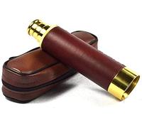ASVIL 25x30 Vintage Vintage Style HD Vision Big Eyepiece Astronomical Small Portable Monocular Spyglass packed with leather case