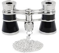 ASVIL 3 x 25 Classic Foldable Opera Glasses Binoculars Metal Body with Chain Optical Lens Theater small portable telescope te