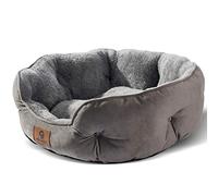 Asvin Large Dog Bed for Large Dogs, Large Cat Beds for Indoor Cats, Pet Bed for Puppy and Kitty, Extra Soft & Machine Washable with Anti-Slip & Water-Resistant Oxford Bottom, Grey, 35 inches