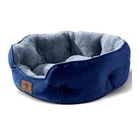 Asvin Medium Dog Bed for Medium Dogs, Large Cat Beds for Indoor Cats, Pet Bed for Puppy and Kitty, Extra Soft & Machine Washable with Anti-Slip & Water-Resistant Oxford Bottom, Blue, 25 inches