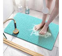 Asvin Soft Textured Bath, Shower, Tub Mat, 24x32 Inch, Phthalate Free, Non Slip Comfort Bathtub Mats with Drain, PVC Loofah Bathroom Mats for Wet Areas, Quick Drying, Green, 24'' x 32''