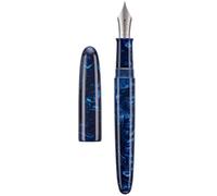 Asvine C80 Fountain Pen #8 Fine Nib Large Handcraft Pen with Converter Pen Case Collection Set (Galaxy Blue)