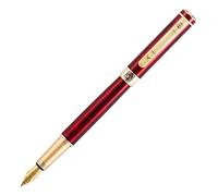 Asvine Picasso 902 Gentleman Red Gold Trim Fountain Pen, Signature Pen, Executive Pens for Business and Collection
