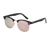 ASVP Shop® Classic Retro 1980’s Vintage Sunglasses Full UV400 (Pink Mirror)