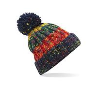 ASVP Shop Corkscrew Cable Knitted Bobble Hat Plain Mens Womens Beanie Warm Winter Pom Wooly Cap (Crackling Campfire)