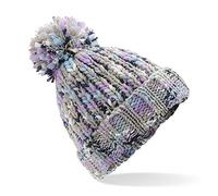 ASVP Shop Corkscrew Cable Knitted Bobble Hat Plain Mens Womens Beanie Warm Winter Pom Wooly Cap (Lavender Twist)