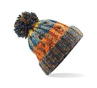 ASVP Shop Corkscrew Cable Knitted Bobble Hat Plain Mens Womens Beanie Warm Winter Pom Wooly Cap (Retro Blue)