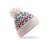 ASVP Shop Corkscrew Cable Knitted Bobble Hat Plain Mens Womens Beanie Warm Winter Pom Wooly Cap (Sherbet)