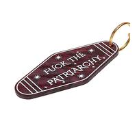 ASVP Shop Fuck The Patriarchy Feminist Keychain, Motel Keychain, Retro Keychain, Women Empowerment