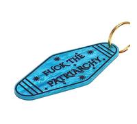 ASVP Shop Fuck The Patriarchy Feminist Keychain, Motel Keychain, Retro Keychain, Women Empowerment