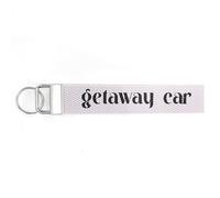 ASVP Shop Getaway Car - Canvas Keychain Key Fob Lanyard Soft Fabric Wristlet, Sand, One size