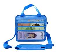 ASVP Shop Jehovah's Witness Ministry Organizer Bag With Strap - Tract & Magazine Holder for Field Service, JW Gifts, Pioneer School (Blue)