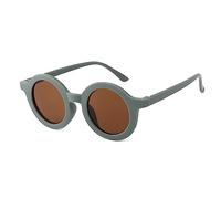 ASVP Shop Kids Girls Boys Children Cute Round Retro Sunglasses Shades (Khaki Green)