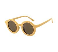 ASVP Shop Kids Girls Boys Children Cute Round Retro Sunglasses Shades (Yellow)