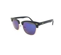 ASVP Shop® Kids Girls Boys Children Horn Rimmed Classic Mirror Sunglasses Shades (Blue Mirror)